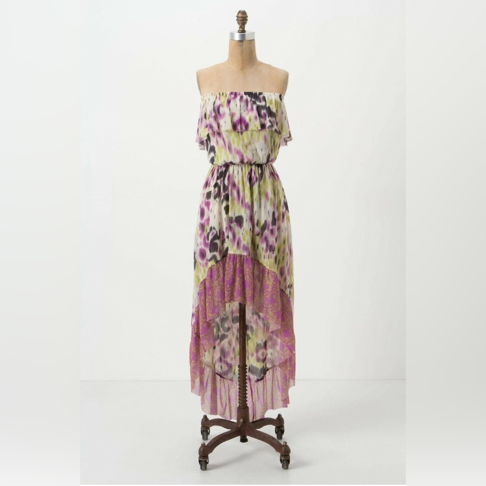 Lilka Gauzy Ostara Mesh Chemise Dress Size Small Strapless ANTHROPOLOGIE
